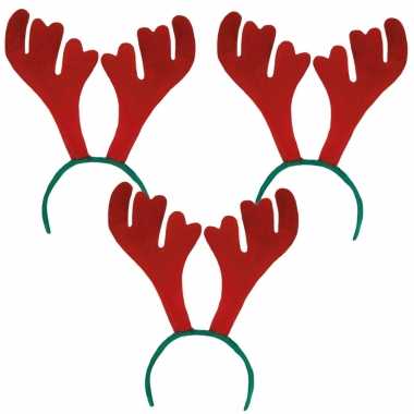 15x stuks rendier diadeem/haarband voor volwassenen kerstaccessoires