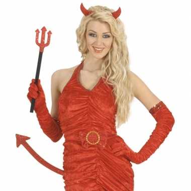 Halloween - duivel set met pailletten 3-delig