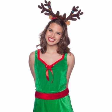 Kerst rendier gewei tiara/diadeem met led lichtjes