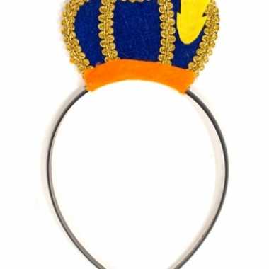 Pieten diadeem met blauw baretje voor volwassenen