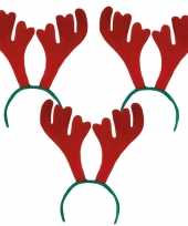 8x stuks rendier diadeem haarband voor volwassenen kerstaccessoires