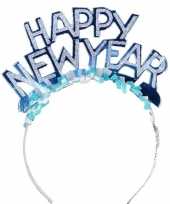 Diadeem happy new year blauw voor volwassenen