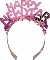 Diadeem happy new year roze voor volwassenen