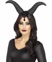 Halloween haarband met demonische hoorns